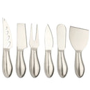 Axyaa Stainless Steel Cheese Knife Set - 6 Piece Butter Slicer Pizza Cutter