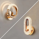 Axyaa Crystal LED Wall Lamp: Modern Nordic Sconces for Living Room, Bedroom