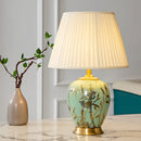 Axyaa Ceramic Copper Table Lamp - Elegant Lighting for Bedroom, Living Room, or Study