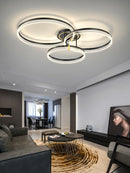 Axyaa Modern Ring LED Ceiling Lamp for Living Room, Bedroom, Study Hall - Nordic Design