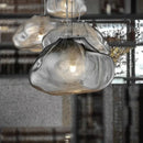 Axyaa Glass LED Pendant Light: Modern Cloud Design Hanging Lamp for Dining Room