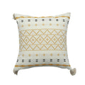 Axyaa Boho Cotton Throw Pillow Cover 18x18, Handwoven Decorative Cushion for Living Room