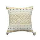 Axyaa Boho Cotton Throw Pillow Cover 18x18, Handwoven Decorative Cushion for Living Room