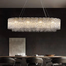 Axyaa Glass LED Chandelier: Luxury Modern Home Decor Lighting