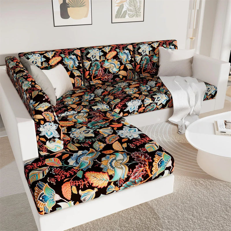 Axyaa Stretch Sofa Cover Slipcover Protector with Elastic Bottom