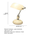 Axyaa Glass Table Lamp: Elegant LED Light for Home Office Bedroom Study