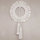 Axyaa Nordic Handmade Straw Wall Decoration, Scandinavian Rattan Hanging Decor