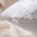 Rustic Embroidered Faux Wool Pillowcase for Sofa Living Room by Axyaa