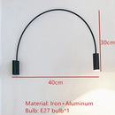 Axyaa Golden Arch Bend Tube Wall Lamp - Rotatable Metal Art with G9 LED