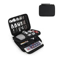 Axyaa Double-Layer Travel Electronics Organizer - Water-Resistant Tablet Cable Storage Bag
