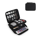 Axyaa Double-Layer Travel Electronics Organizer - Water-Resistant Tablet Cable Storage Bag