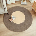 Axyaa Cotton Circular Floor Mat for Living Room and Bathroom