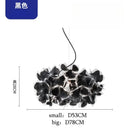 Axyaa Petal Chandelier: Modern Black Ceiling Lamp for Living Room & Bedroom