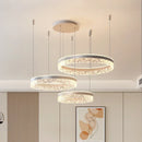 Axyaa LED Rings Chandelier - Acrylic Living Room Hanging Light