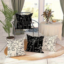 Axyaa Abstract Face Line Art Pillowcase Set, Modern Black and White Design