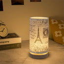 Axyaa Nordic Round Cloth Table Lamp LED Night Light