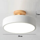 Axyaa Wood Iron Art Chandelier for Modern LED Ceiling Light in Living Room
