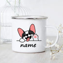 Axyaa Cartoon Panda Dog Enamel Coffee Mug Custom Name Kids Birthday Gift