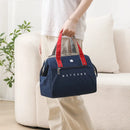 Axyaa Candy Color Nylon Tote Lunch Cooler Bag with Multiple Pockets