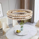 Axyaa Modern Minimalist Crystal Chandelier for Luxurious Living Room, Bedroom, and Dining Room