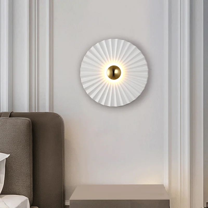 Luxury White Lotus Leaf Flower Sconce by Axyaa