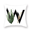 Floral Alphabet Pillow Case by Axyaa: Home & Car Decorative Cushion Cover