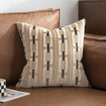 Axyaa Geometric Cut Velvet Pillow Cover 45x45cm Ivory Coffee Green Grey Luxe Décor