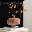 Geometric Abstract Ceramic Vase for Flower Arrangement by Axyaa