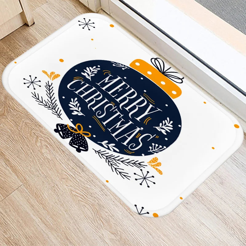 Axyaa Golden Black Letter Printed Door Mat, Non-Slip Floor Home Decoration