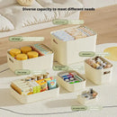 Axyaa Plastic Storage Box with Lid for Snacks, Cosmetics, and Wardrobe Organization