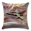 Axyaa Retro Airplane Cartoon Pattern Cushion Cover