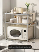 Axyaa Microwave Oven Rack & Seasoning Organizer Shelf - 2 Layers
