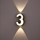 Axyaa 7W LED Wall Lamp Digit Number IP65 Modern Minimalism Style Aluminum Outdoor Light