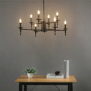 Axya Simple LED Candle Chandelier Iron Art Pendant Light for Living Room Kitchen.