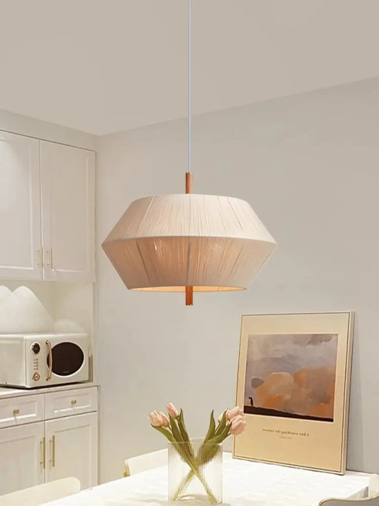 Axyaa Wabi Sabi Cotton Thread LED Pendant Lights for Dining Room Decor