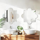 Axyaa Beveled Edge Frameless Wall Mirror 70x80cm for Bathroom Living Room