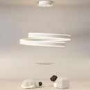 Axyaa Nordic Simple LED Dimmable Pendant Chandelier - Metal Acrylic Suspended Lighting Fixtures