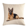 Axyaa Pug Pet Dog Pattern Cotton Linen Throw Pillow Cover for Home Decor