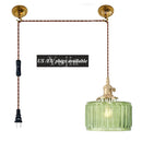 Axyaa Adjustable Glass Pendant Light with E27 Base for Living Room Bedroom Kitchen