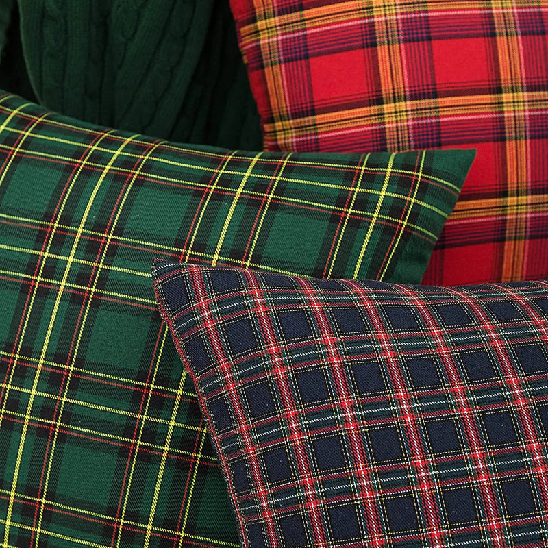 Axyaa Christmas Green Cushions: Soft Nordic Pillows for Living Room Decor