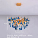 Axyaa Crystal Pendant Light: Gold Fixtures, Adjustable, Luxury Hanging Lamp