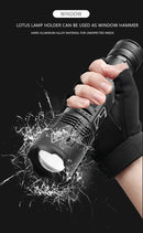 Axya High-Powered LED Rechargeable Flashlight, Waterproof Tactical Torch