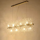 Axyaa Dandelion Gold Crystal Chandelier for Living Room, Dining, Bedroom