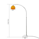 Axyaa Sunset Curve LED Floor Lamp - Nordic Orange Pumpkin, Stainless Steel