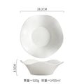 Axyaa Wave Edge Ceramic Service Bowl Set for Restaurant Tableware