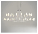 Axyaa Luxe Coppelia Loft Iron Chandelier: High-End LED Round Wire Lighting