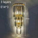 Axyaa Crystal Wall Sconce with E14 Bulb
