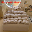 Axyaa Butterfly Knot Yarn Embroidery Duvet Cover Set, Soft Comfortable Bedding Collection
