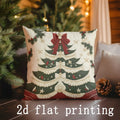 Axyaa Christmas Tree & Snowman Pillow Covers - Sofa, Bedroom, Car Decor
