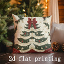 Axyaa Christmas Tree & Snowman Pillow Covers - Sofa, Bedroom, Car Decor
